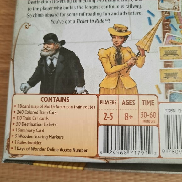 Days of Wonder Ticket to Ride Train Adventure Board Game, Alan R. Moon- Complete - Picture 10 of 13